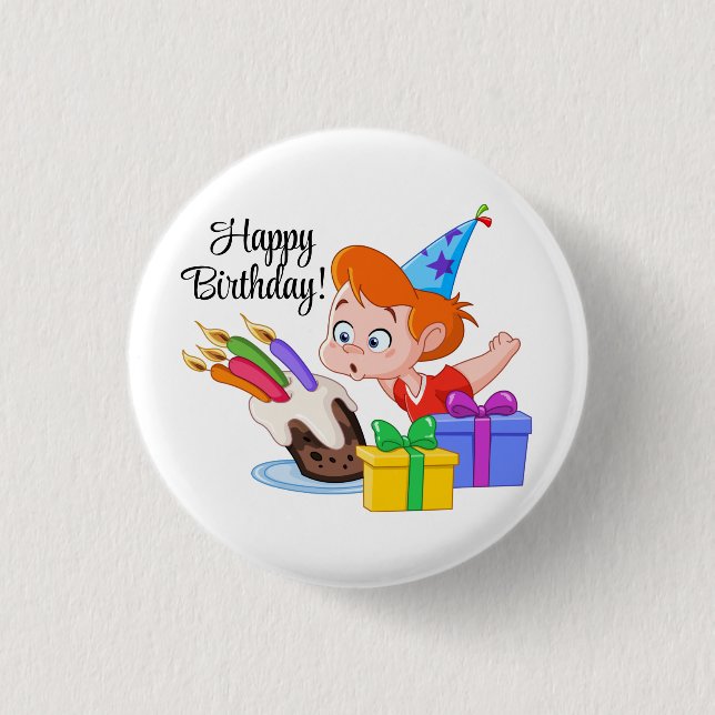 Happy Birthday  3 Cm Round Badge (Front)