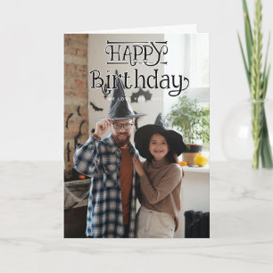 Happy Birthday 3 Photo Folded Greeting Card