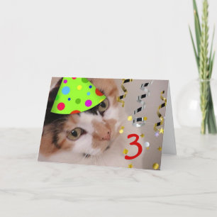 Happy Birthday 3 Year Old Card