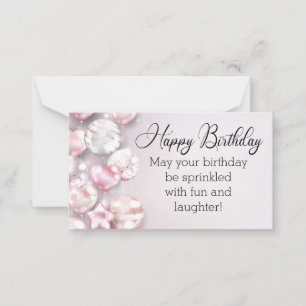 happy birthday 3d colourful balloons stylish pink card