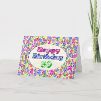 Happy Birthday 50 Card