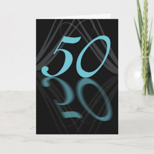 Happy Birthday 50 stylish, mirror 50, 50th birthda Card