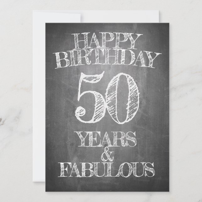 Happy Birthday - 50 Years & Fabulous (Front)