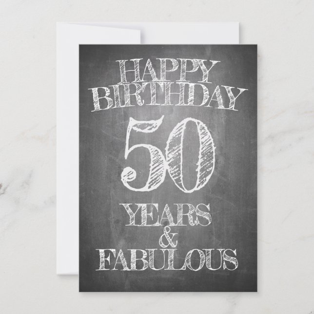 Happy Birthday - 50 Years & Fabulous (Front)