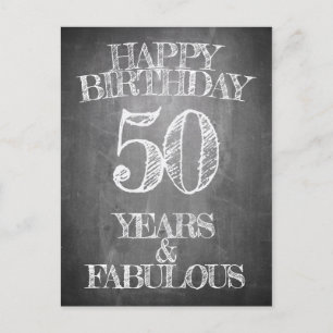 Happy Birthday - 50 Years & Fabulous Holiday Postcard
