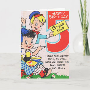 Happy Birthday 5 Year Old Card