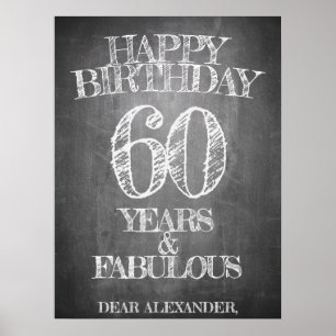 Happy Birthday - 60 Years & Fabulous Poster