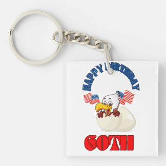Happy Birthday 60th  Key Ring