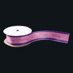 Happy Birthday & 65 Celebration, Aniversary Event Satin Ribbon<br><div class="desc">Ribbon (Gifts): Celebration,  Aniversary,  Happy Birthday event & number 65 - easily customise text and number for the special occasion.</div>