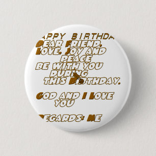 Happy Birthday 6 Cm Round Badge
