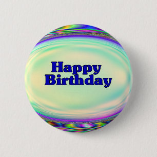 Happy Birthday 6 Cm Round Badge