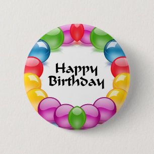 Happy Birthday 6 Cm Round Badge
