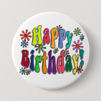 Happy Birthday 7.5 Cm Round Badge