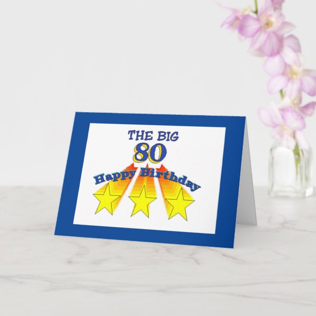Happy Birthday 80 Christian Card (Orchid)