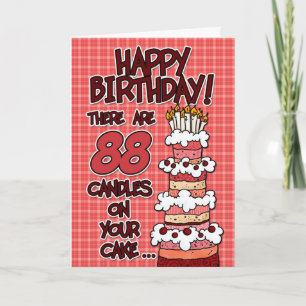 Happy Birthday 88 Years Old Card