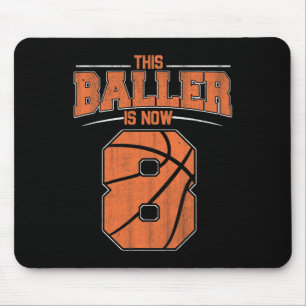 Happy Birthday 8th 8 Year Old Basketball Boys Eigh Mouse Mat