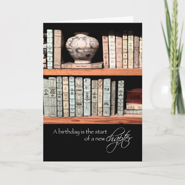 Happy Birthday, A New Chapter Ahead of You Card (Front)