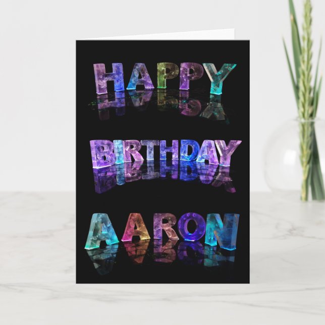 Happy Birthday Aaron Card (Front)
