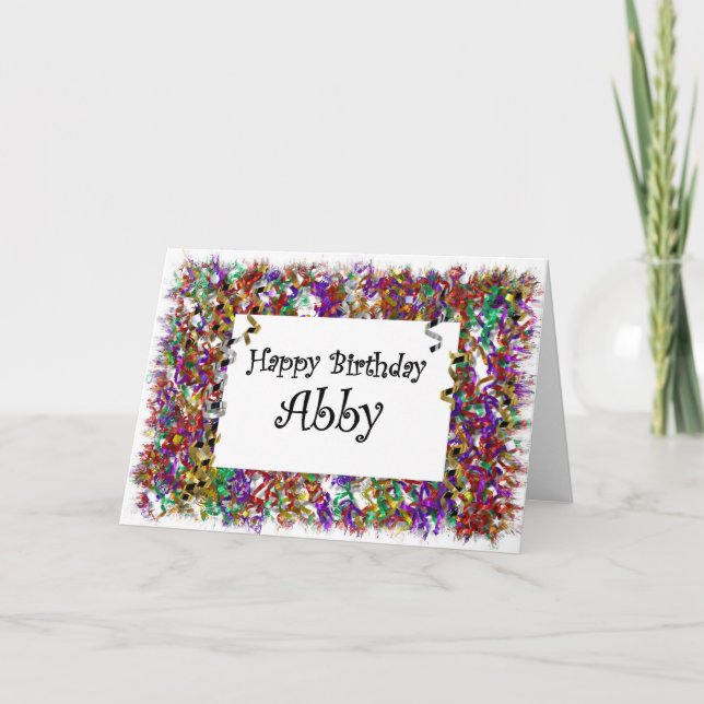 Happy Birthday Abby Card (Front)