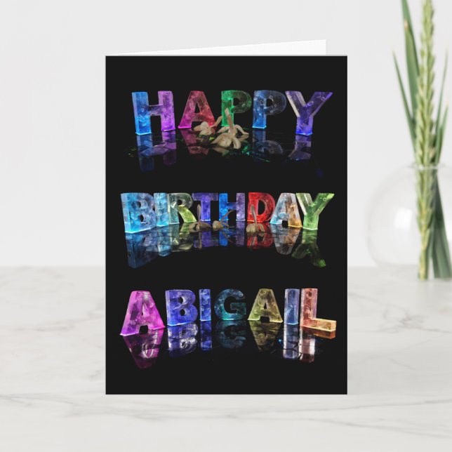 Happy Birthday Abigail Card (Front)