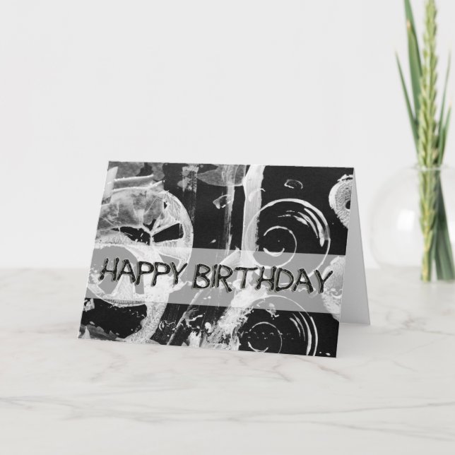 Happy Birthday - abstract art II Card (Front)