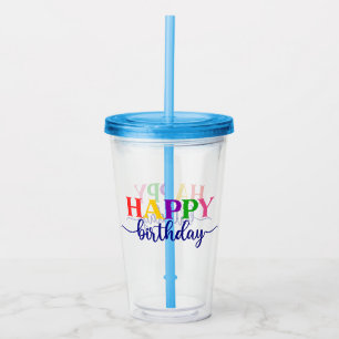 Happy Birthday Acrylic Tumbler