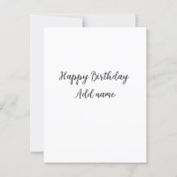 Happy birthday add name title simple minimal 
