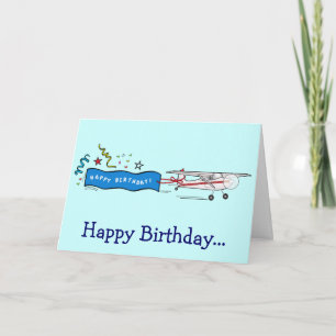 Happy Birthday Aeroplane from the Whole Gang Card