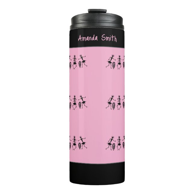Happy Birthday African Art Awesome Dance Thermal Tumbler (Front)