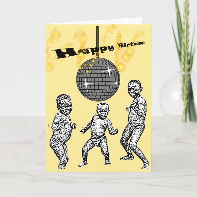 Happy Birthday African Baby Dance Funny Meme Card (Front)