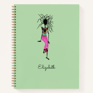 Happy Birthday, African Woman Warrior Notebook