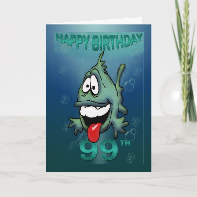 Happy Birthday Ages Happy Fish Card (Front)