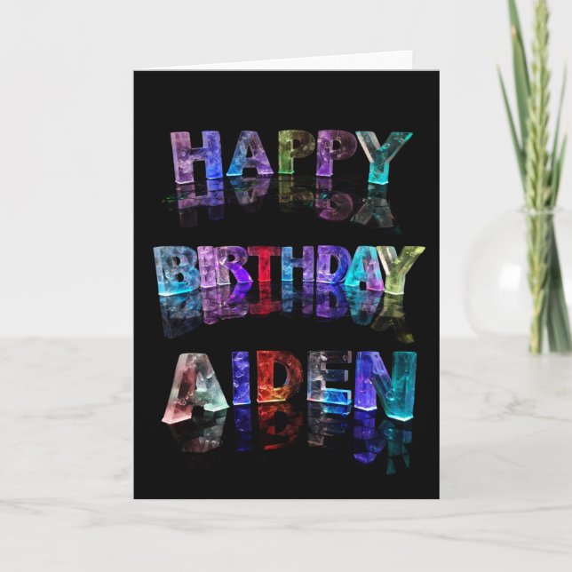 Happy Birthday Aiden Card (Front)