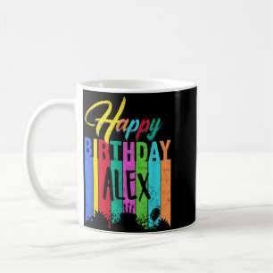 Happy Birthday Alex Personalised Name Gift Custom Coffee Mug