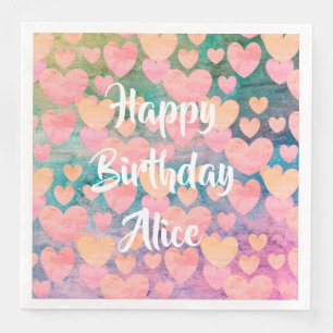 Happy Birthday #Alice party napkins by DAL