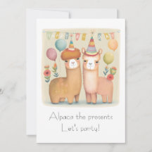 Happy Birthday Alpacas Birthday Card