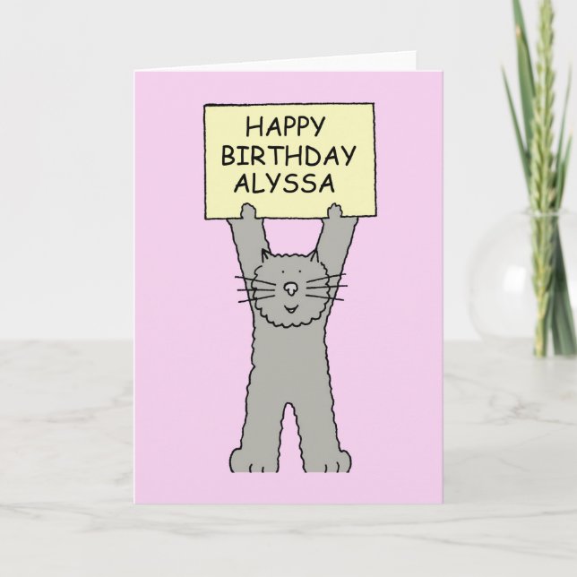 Happy Birthday Alyssa Card (Front)