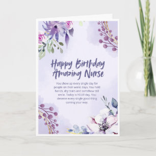 Happy Birthday Amazing Nurse Card — Nurse Birthday