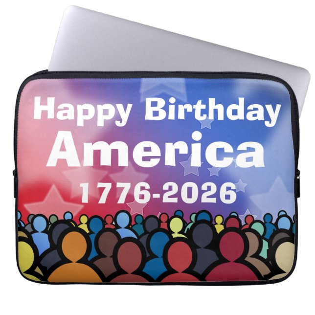 Happy Birthday America 1776 to 2026 Laptop Sleeve (Front)
