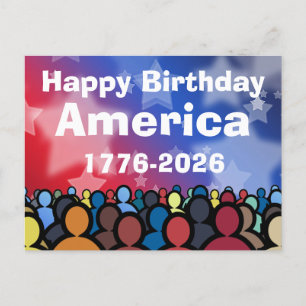 Happy Birthday America 1776 to 2026 Postcard
