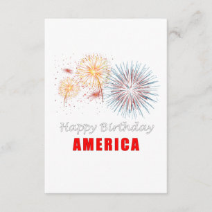 Happy Birthday America Enclosure Card