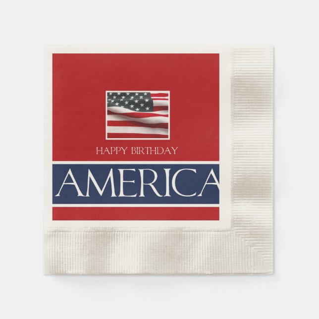 Happy Birthday America! Napkin (Front)