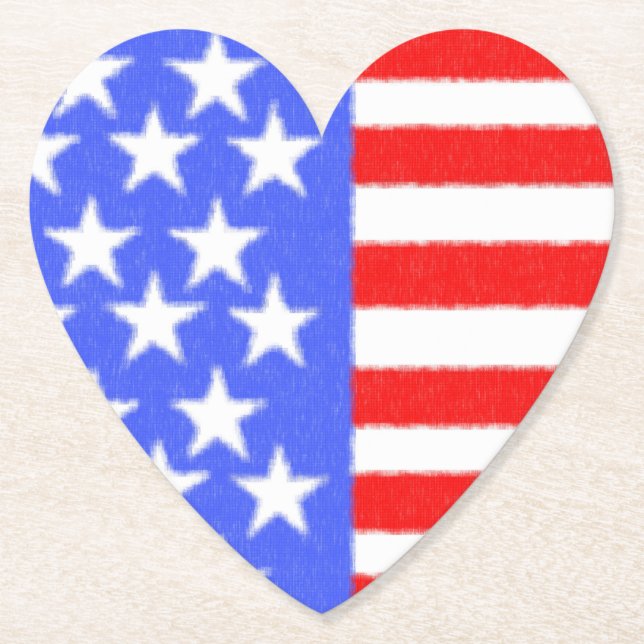 Happy  Birthday America Paper Coaster (Front)