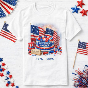 Happy Birthday America Patriotic Unisex T-Shirt