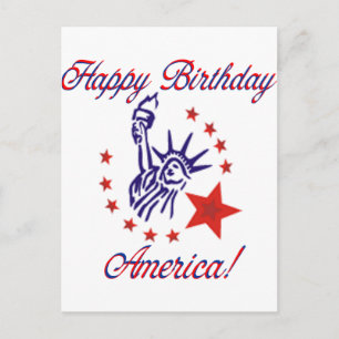 Happy Birthday America Postcard