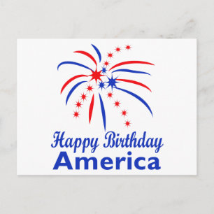 Happy Birthday America Postcard