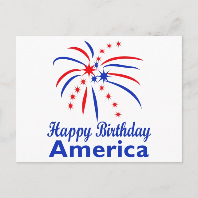 Happy Birthday America Postcard (Front)