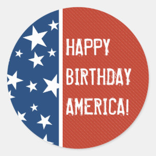 Happy Birthday America Sticker
