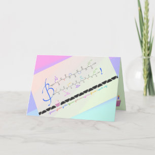 Happy Birthday - amino acids - custom card