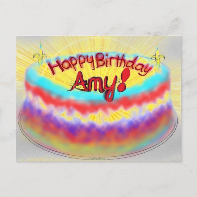 Happy Birthday Amy! Postcard (Front)